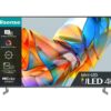 55" HISENSE 55U6KQTUK Smart 4K Ultra HD HDR Mini-LED TV with Amazon Alexa, Silver/Grey