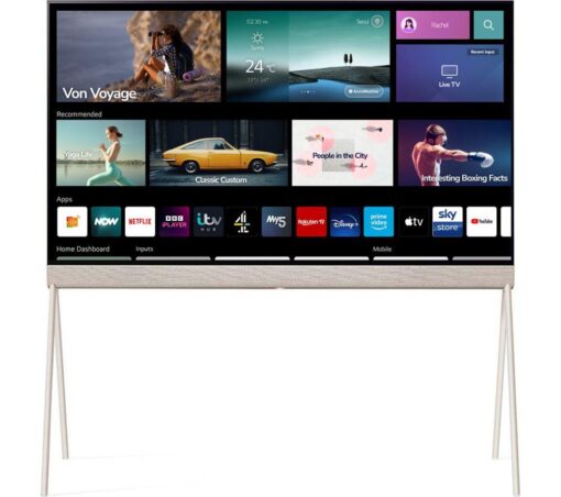 55" LG Objet Collection Posé 55LX1Q6LA Smart 4K Ultra HD HDR OLED TV with Google Assistant & Amazon Alexa - Beige, Cream