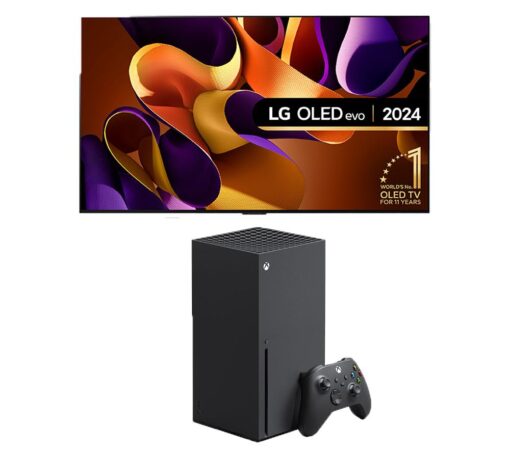 55" Lg OLED55G45LW Smart 4K Ultra HD HDR OLED TV with Wall Mount & Xbox Series X Bundle, Black