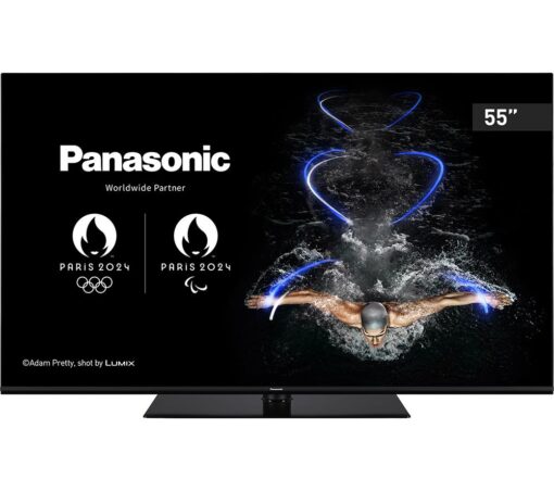 55" PANASONIC TX-55MZ800B Smart 4K Ultra HD HDR OLED TV with Google Assistant, Black