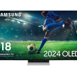 55" SAMSUNG QE55S93DAEXXU Smart 4K Ultra HD HDR OLED TV with Bixby & Amazon Alexa, Silver/Grey