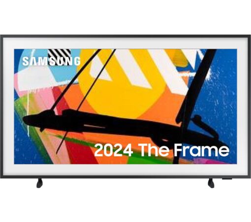 55" SAMSUNG The Frame Art Mode QE55LS03DAUXXU Smart 4K Ultra HD HDR QLED TV with Wall Mount, Black