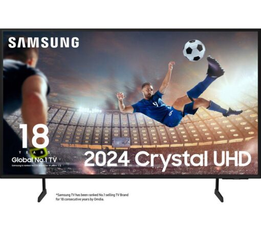 55" SAMSUNG UE55DU7100KXXU Smart 4K Ultra HD HDR LED TV with Bixby, Black