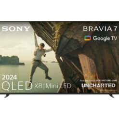 55" SONY BRAVIA 7 Smart 4K Ultra HD HDR QLED Mini LED TV with Google TV & Assistant, Silver/Grey