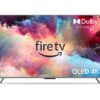 65" AMAZON Omni QLED Series Fire TV QL65F601U Smart 4K Ultra HD HDR TV with Amazon Alexa, Silver/Grey