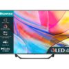 65" HISENSE 65A7KQTUK Smart 4K Ultra HD HDR QLED TV with Amazon Alexa, Silver/Grey