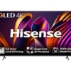 65" HISENSE 65E7NQTUK PRO Smart 4K Ultra HD HDR QLED TV with Amazon Alexa, Silver/Grey