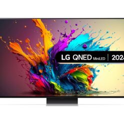 65" LG 65QNED91T6A Smart 4K Ultra HD HDR QNED TV with Amazon Alexa, Silver/Grey