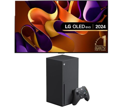 65" Lg OLED65G45LW Smart 4K Ultra HD HDR OLED TV with Wall Mount & Xbox Series X Bundle, Black