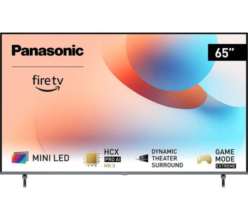 65" Panasonic TV-65W95AEB Smart 4K Ultra HD HDR Mini LED TV with Amazon Alexa, Black