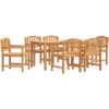 7 Piece Garden Dining Set Solid Wood Teak vidaXL