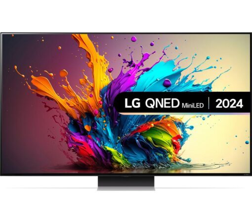 75" LG 75QNED91T6A Smart 4K Ultra HD HDR QNED TV with Amazon Alexa, Silver/Grey