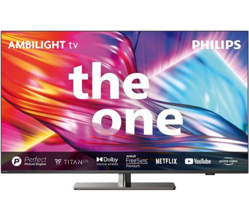 75" PHILIPS The One Ambilight 75PUS8949/12 Smart 4K Ultra HD HDR LED TV, Silver/Grey