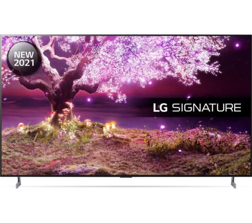 77" LG OLED77Z19LA Smart 8K HDR OLED TV with Google Assistant & Amazon Alexa, Silver/Grey,Black