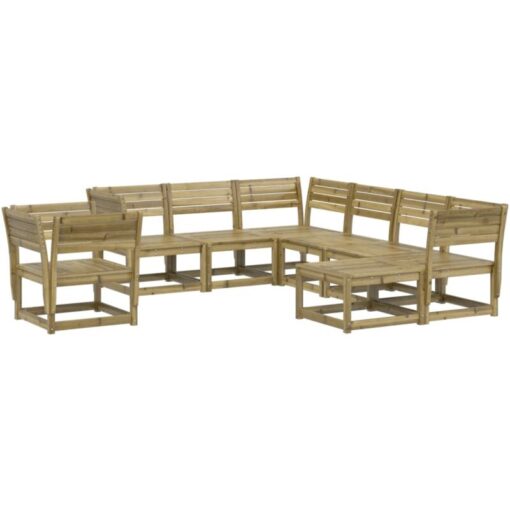 8 Piece Garden Lounge Set Impregnated Wood Pine Vidaxl Brown