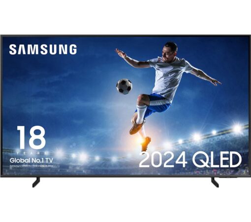 85" SAMSUNG QE85Q60DAUXXU Smart 4K Ultra HD HDR QLED TV with Bixby & Alexa, Silver/Grey