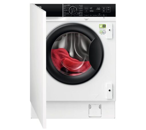 AEG 8000 Series PowerCare LF8E8436BI Integrated 8 kg 1400 Spin Washing Machine, White