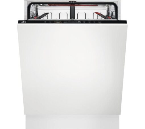 AEG AirDry Technology FSS63607P Full-size Fully Integrated Dishwasher, White