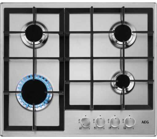 AEG HGB64200SM 60 cm Gas Hob - Stainless Steel, Stainless Steel