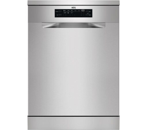 AEG SatelliteClean FFB53937ZM Full-size Dishwasher - Silver, Silver/Grey