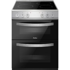 AMICA AFC602SS 60 cm Electric Ceramic Cooker - Black & Stainless Steel, Stainless Steel