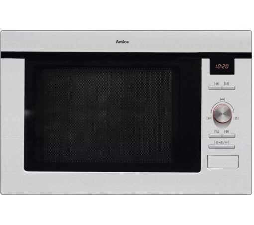 AMICA AMM25BI Built-in Microwave with Grill - Stainless Steel, Stainless Steel