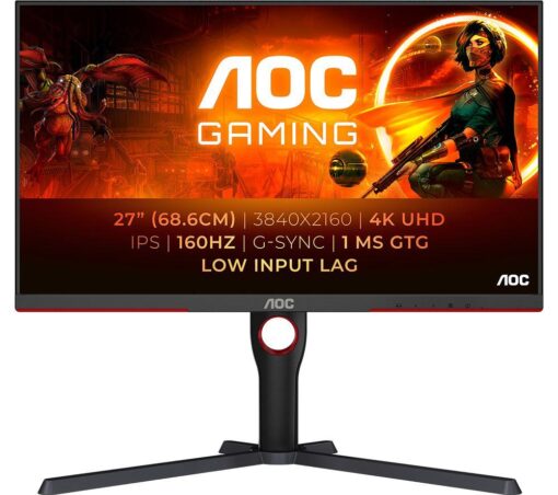 AOC U27G3X/BK 4K Ultra HD 27" IPS LED Gaming Monitor - Black, Black