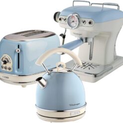 ARIETE Vintage ARPK18 Toaster, Kettle & Coffee Machine Bundle - Blue