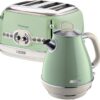 ARIETE Vintage ARPK20 4-Slice Toaster & Jug Kettle Bundle - Green