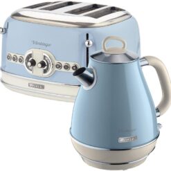 ARIETE Vintage ARPK21 4-Slice Toaster & Jug Kettle Bundle - Blue