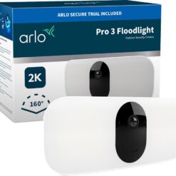 ARLO Pro 3 Floodlight 2K 1440p WiFi Security Camera - White, White