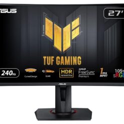 ASUS TUF VG27VQM Full HD 27" Curved VA LCD Gaming Monitor - Black, Black