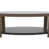 AVF Affinity 1000 FT100AFFW Coffee Table - Walnut & Black Glass, Black,Brown