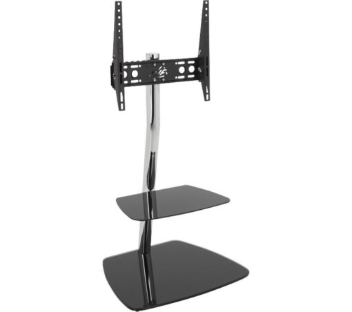 AVF Reflections Iseo 600 mm TV Stand with Bracket - Black, Silver/Grey,Black