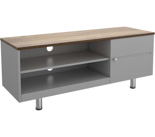 AVF Whitesands FS1200WSSG 1200 mm TV Stand - Grey & Rustic Wood, Silver/Grey