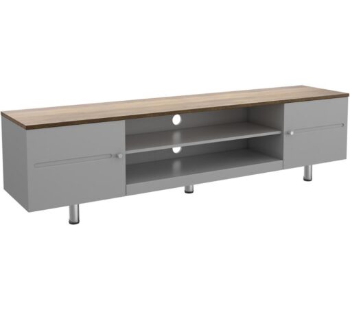 AVF Whitesands FS1900WSSG 1900 mm TV Stand - Grey & Rustic Wood, Silver/Grey