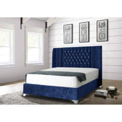 Alexis Bed Super King Plush Velvet Steel