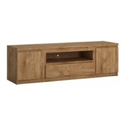 Alivieri 2 Door 1 Drawer 166 Cm Wide TV Cabinet In Oak