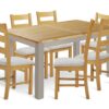 Argos Home Ashwell Oak and Grey Extending Table & 6 Chairs