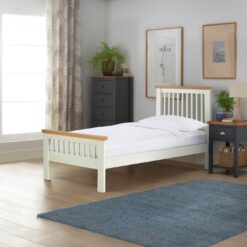 Argos Home Aubrey Single Wooden Bed Frame - Two Tone