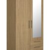 Argos Home Brisbane 2 Door 3 Drawer Mirror Wardrobe - Oak