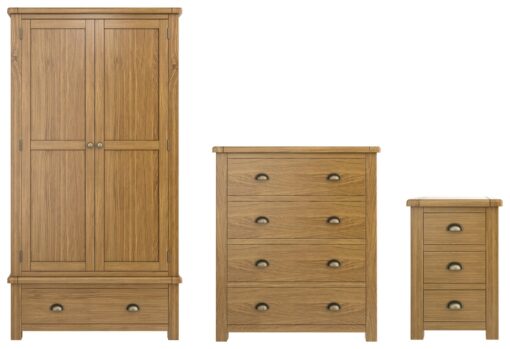 Argos Home Kent 3 Piece 2 Door Wardrobe Set - Oak