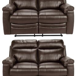 Argos Home Paolo Pair of 2 Seater Manual Recline Sofa -Brown