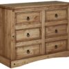 Argos Home Puerto Rico 3 + 3 Drawer Chest - Dark Pine