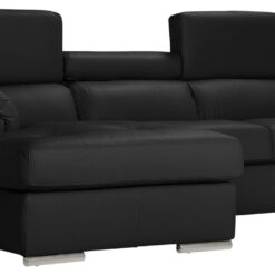 Argos Home Valencia Left Hand Corner Chaise Sofa - Black