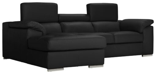 Argos Home Valencia Left Hand Corner Chaise Sofa - Black