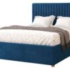 Aspire Double Velvet Adjustable Bed with Mattress - Navy