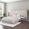 Aspire Grandeur Wing Double Ottoman Bed Frame - Off White