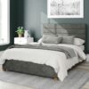 Aspire Kelly Linen Superking Ottoman Bedframe - Granite