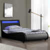 Atropos LED Faux Leather Bed Frame with Mattress Options